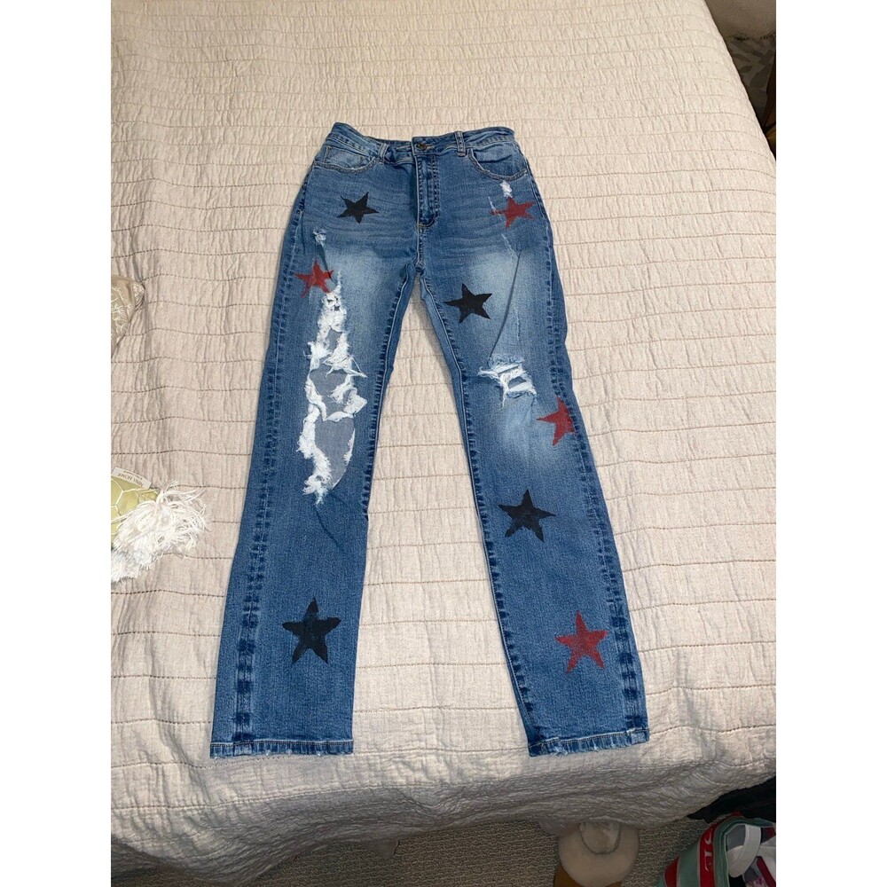 Uniq by Litz Jeans with stars Size 27 Ole Miss